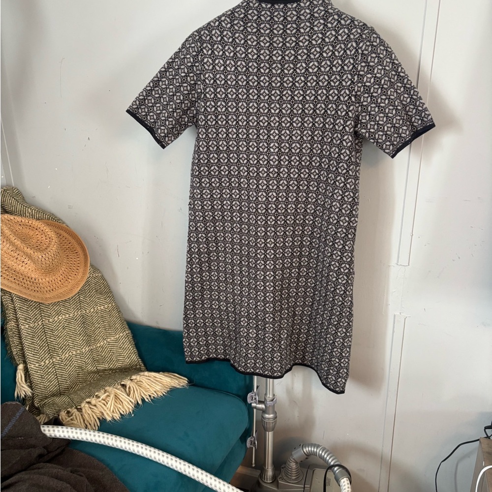 Nicole Miller Black and White Geometric Dress